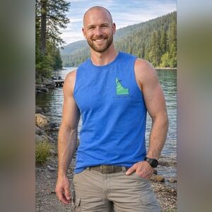 Heyburn State Park Benewah County Plummer Idaho Blue Tank Top M - Muscle ShirtHe